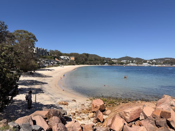 Beach and rock platform near Nelson Bay